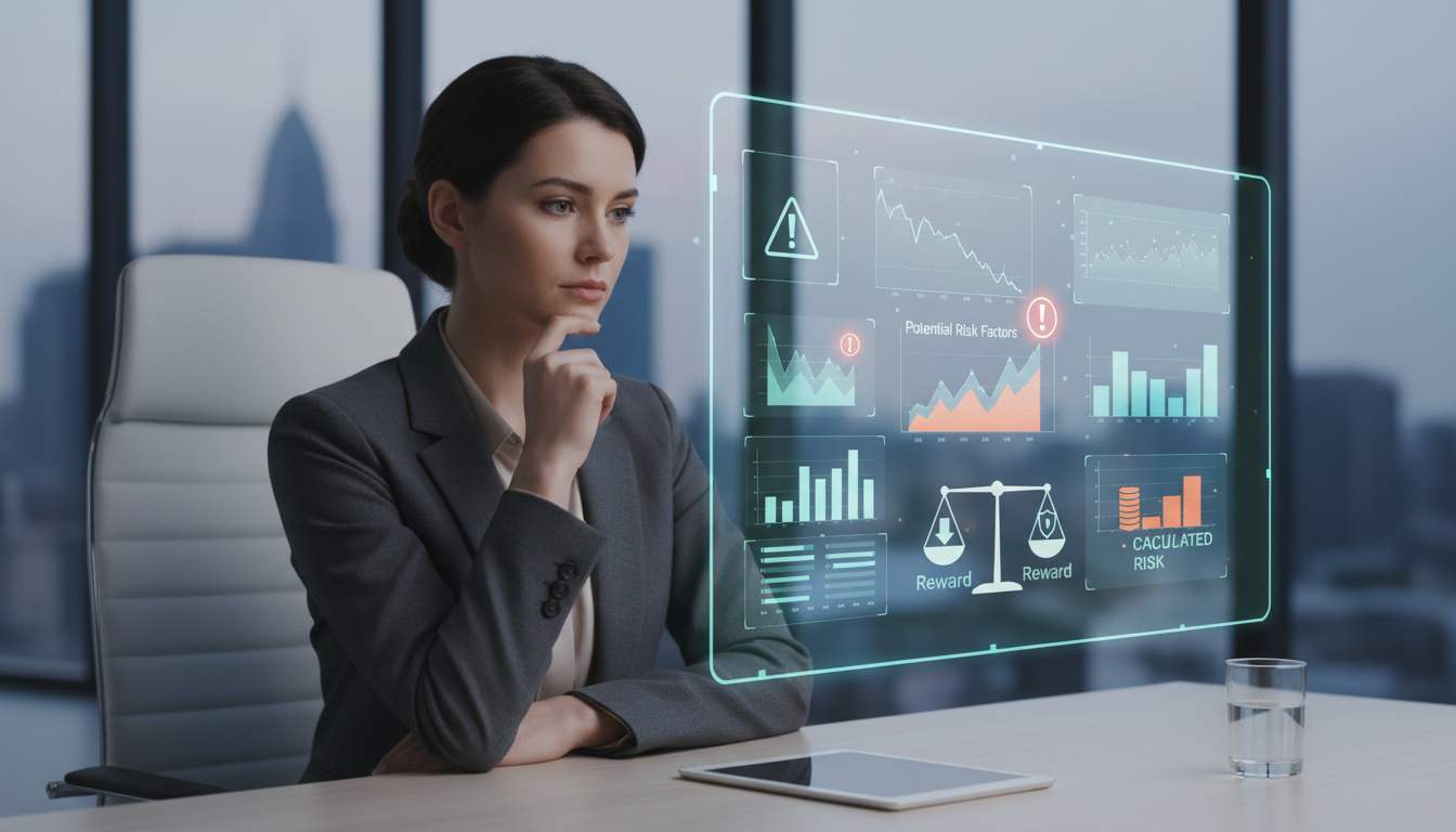 Предупреждающий знак рядом с иконкой искусственного интеллекта — символ рисков внедрения технологий