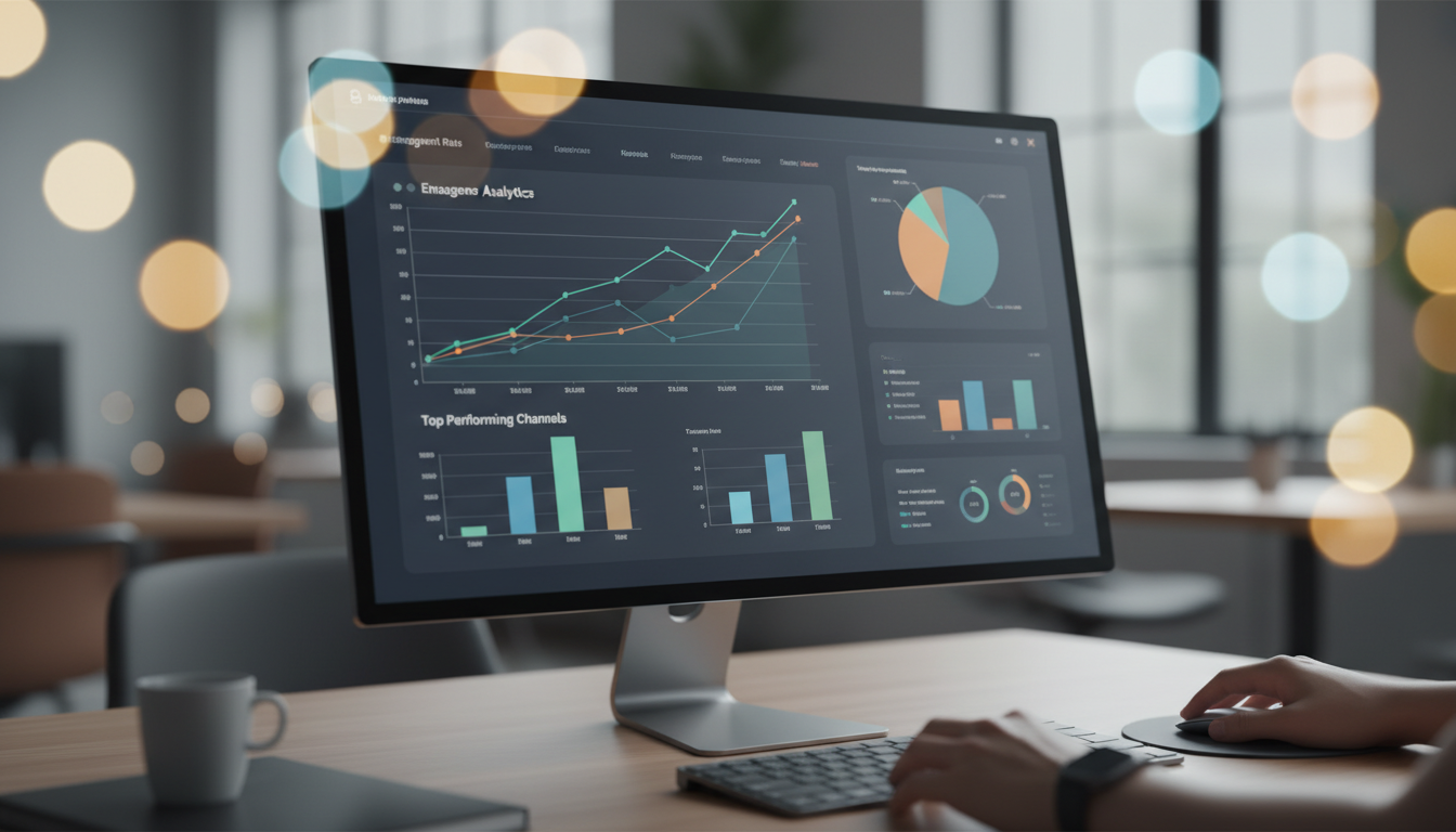 Аналитика эффективности UGC-контента — дашборд с метриками CTR, конверсии и ROAS