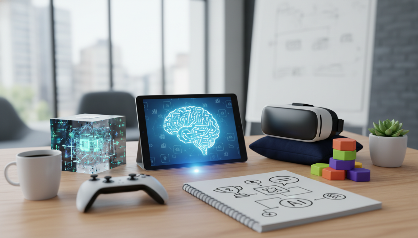 Иллюстрация к статье о Как применить искусственный интеллект в геймификации корпоративного обучения