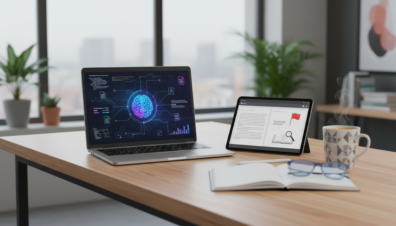Иллюстрация к статье о Как применить искусственный интеллект в детекции AI-текстов и борьбе с плагиатом