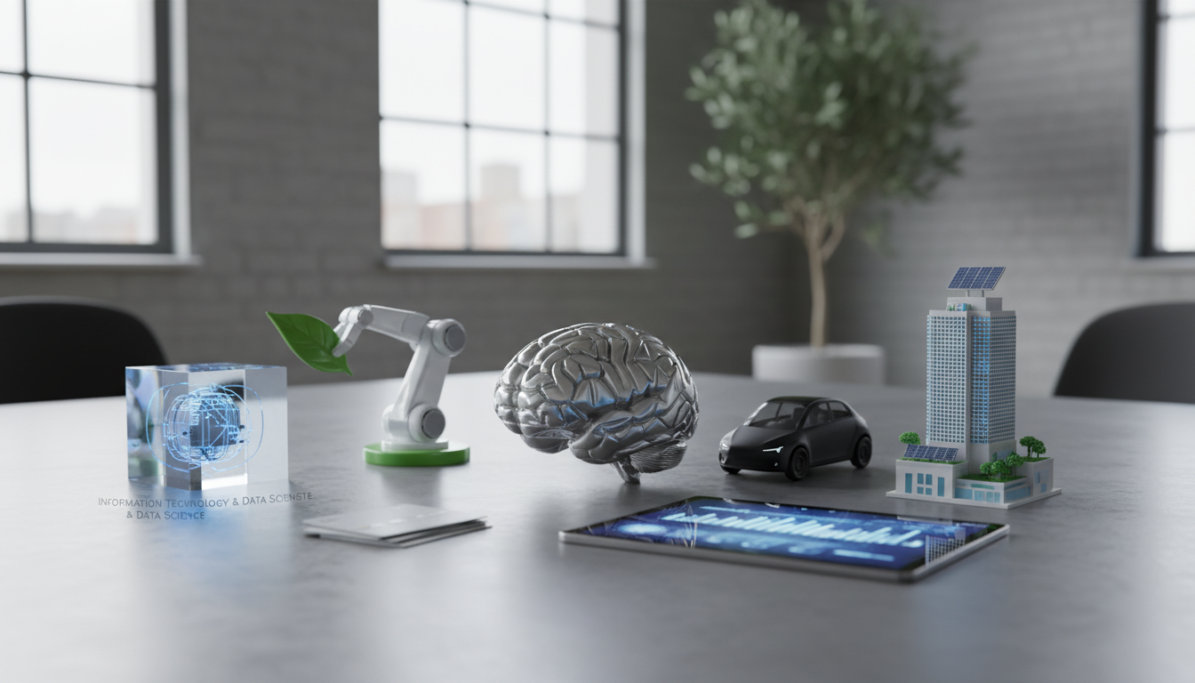 Иллюстрация к статье о Наиболее привлекательные отрасли для внедрения ИИ