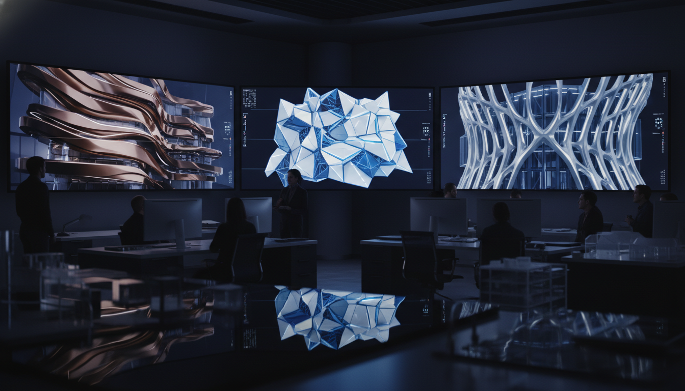 Генеративный дизайн здания — множество вариантов фасадов, созданных ИИ