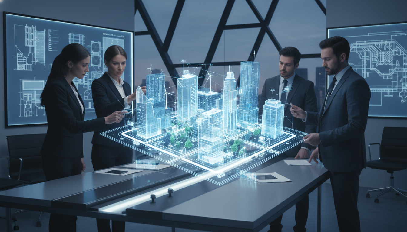 Цифровой двойник умного здания и ИИ-визуализация городского квартала