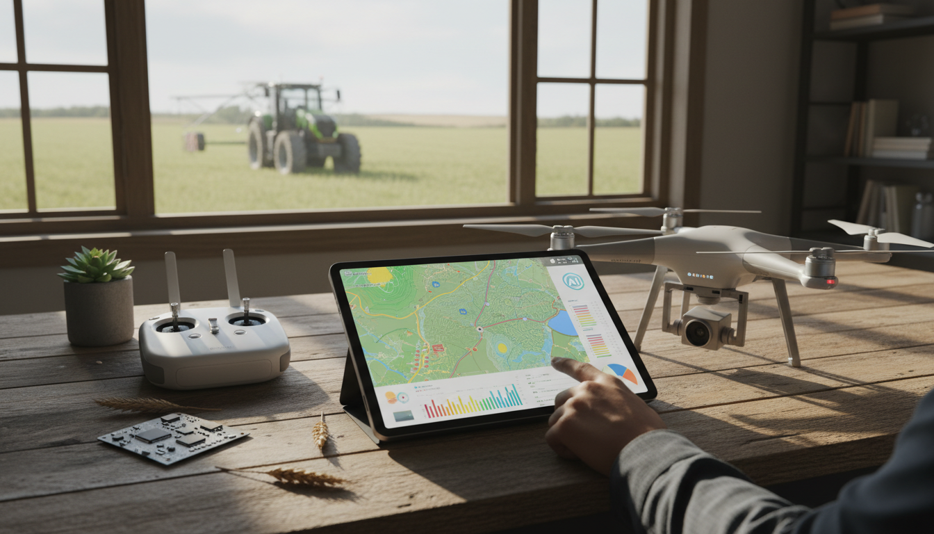 Иллюстрация к статье о Как применить искусственный интеллект в точном земледелии и управлении полями