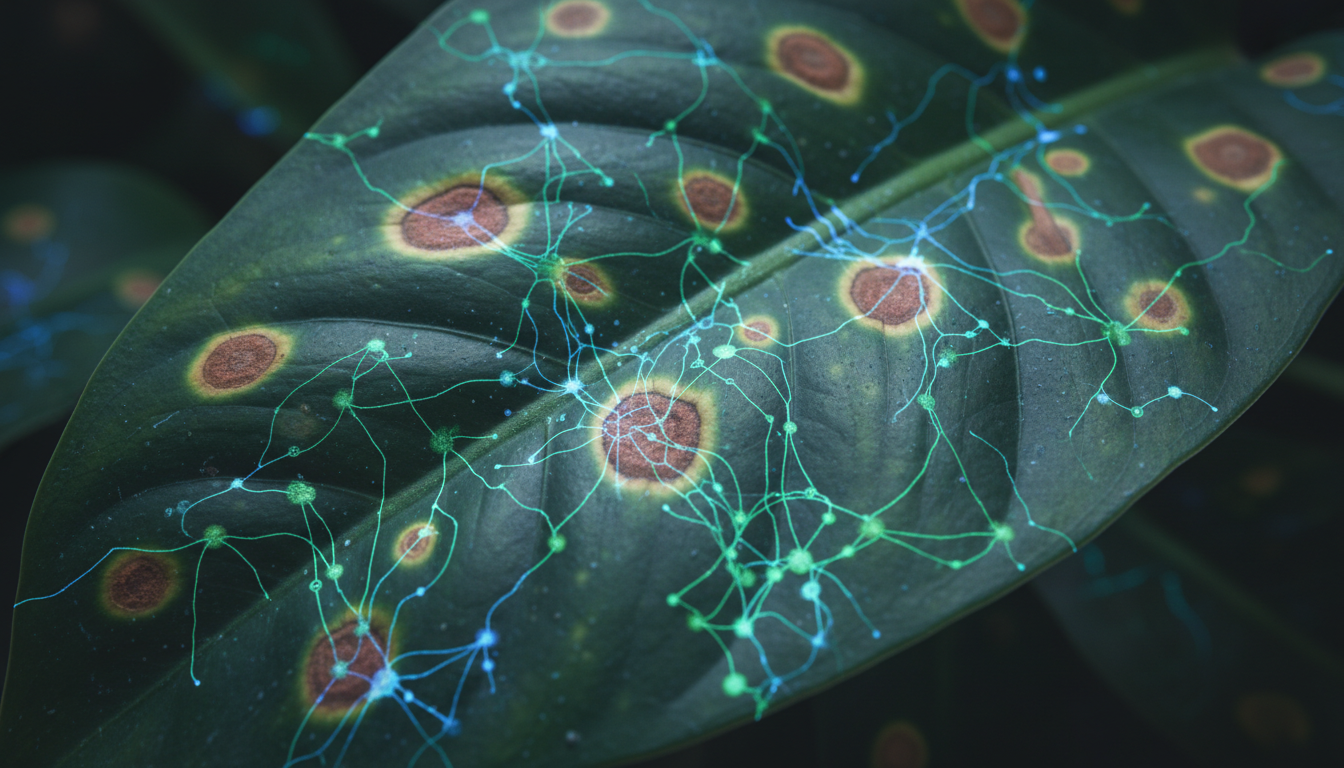 Визуализация свёрточной нейронной сети анализирующей изображение листа растения
