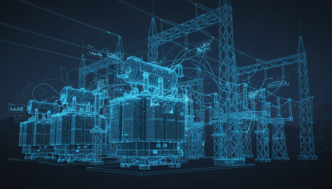 Цифровой двойник энергетической инфраструктуры с 3D-моделью подстанции