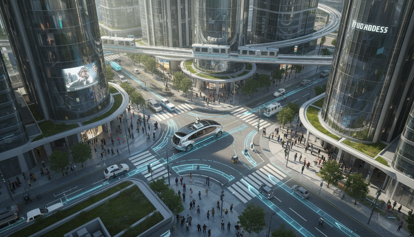 Роботакси на улицах города — беспилотный автомобиль в городской среде