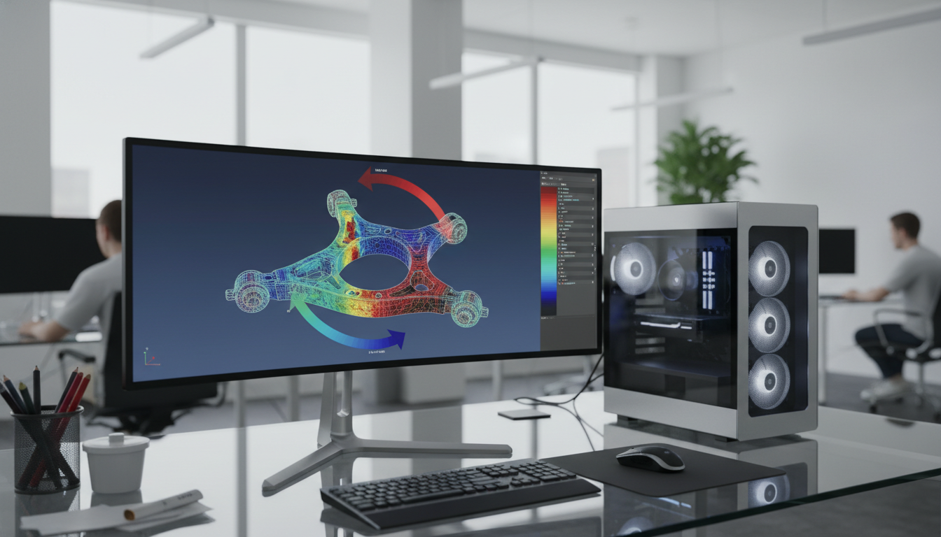 Цифровой двойник автомобильной детали — виртуальная симуляция нагрузок и деформаций