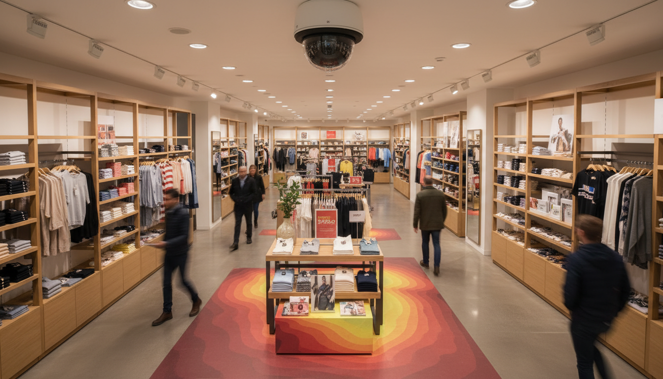 ИИ-видеоаналитика в ритейле — камера анализирует поведение покупателей в торговом зале