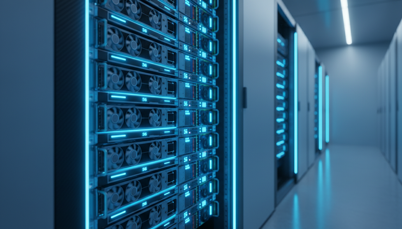 Серверная стойка с оборудованием 5G RAN и GPU-ускорителями для AI-RAN