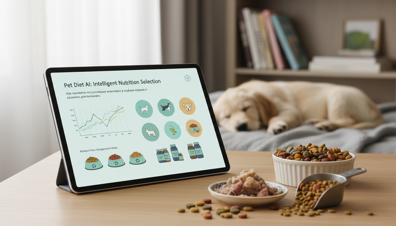 Иллюстрация к статье о Как применить искусственный интеллект в подборе кормов и рационов для питомцев