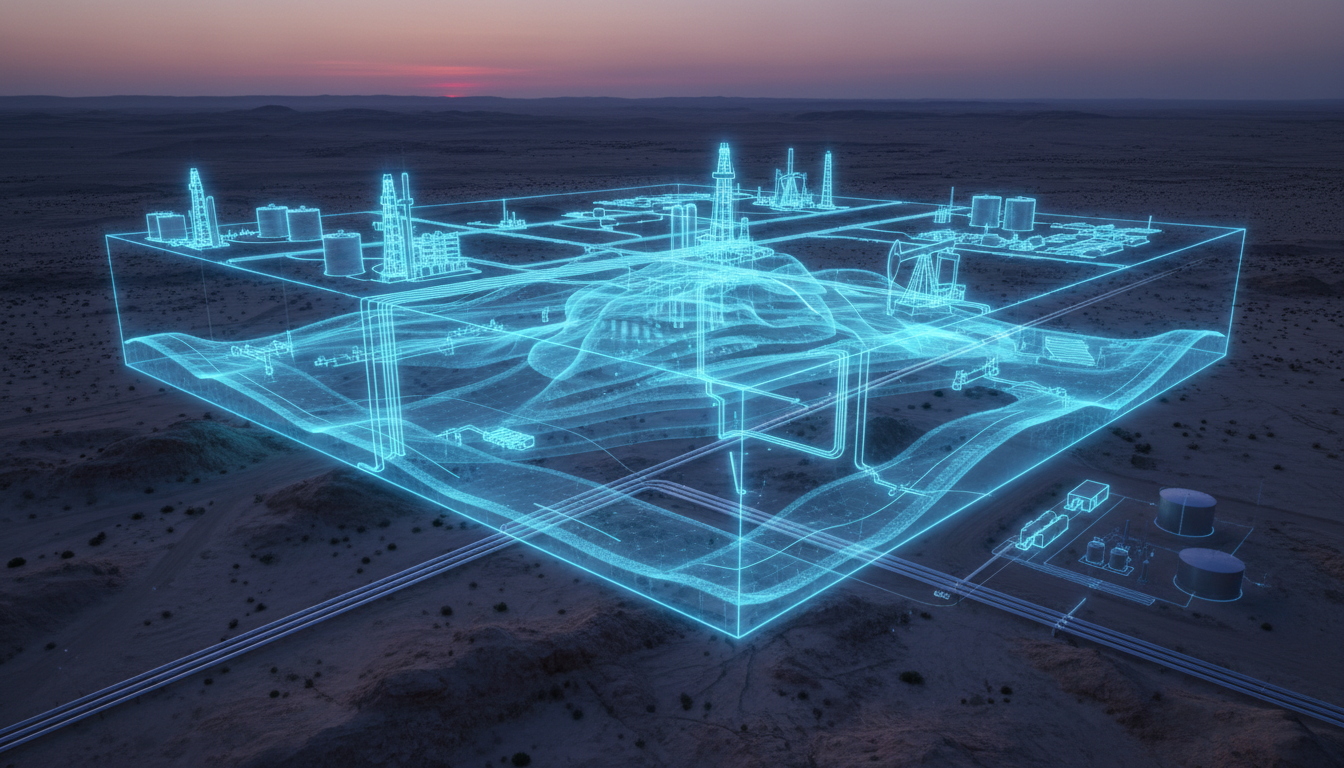 Цифровой двойник нефтяного месторождения — 3D-модель пласта и скважин