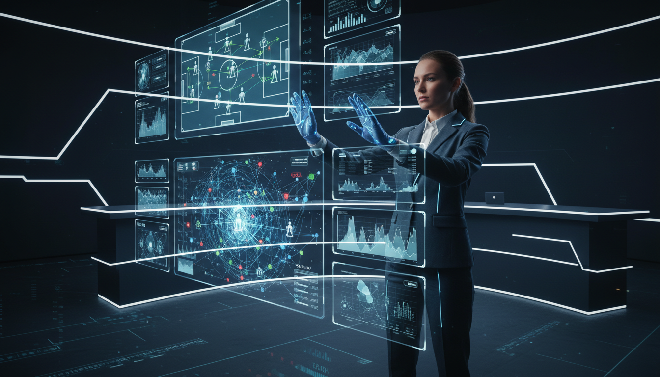 Спортивный аналитик работает с нейросетевой моделью предсказания тактики