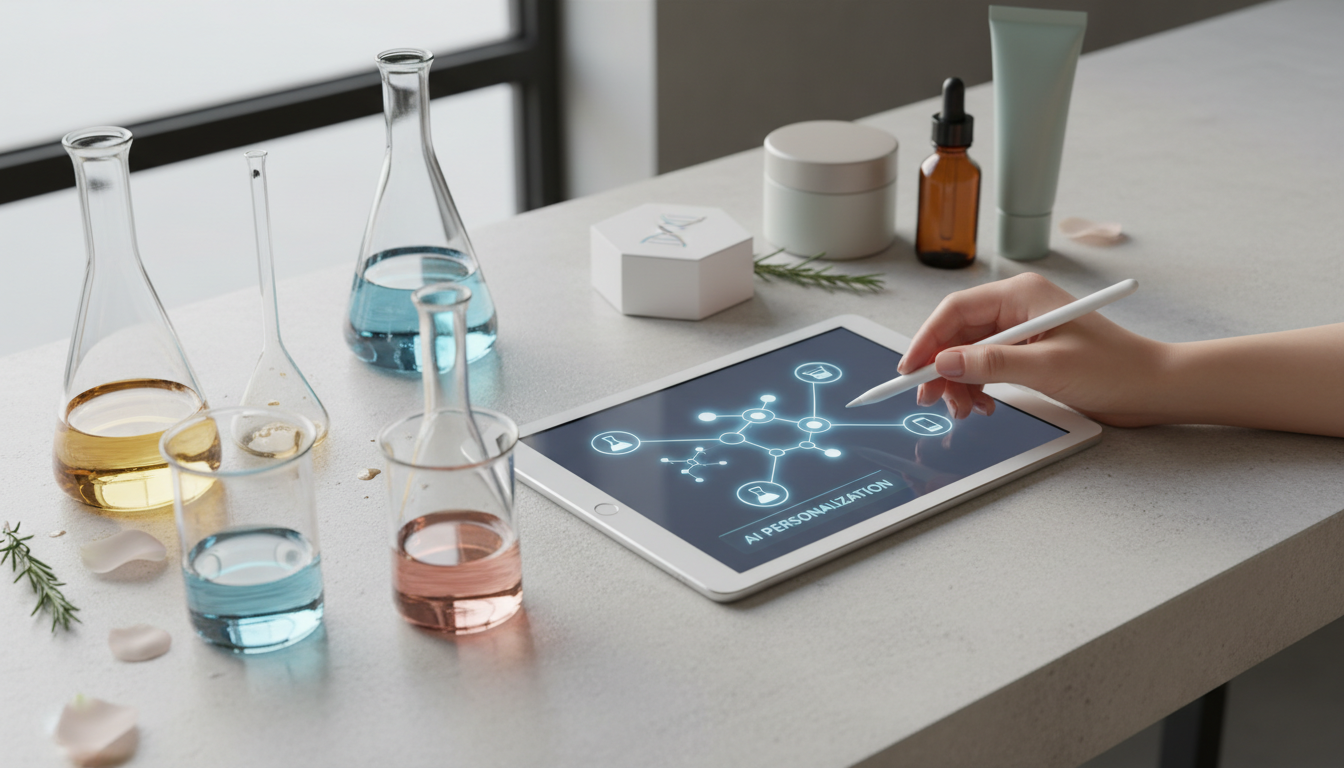 Иллюстрация к статье о Как применить искусственный интеллект в персонализации косметических формул